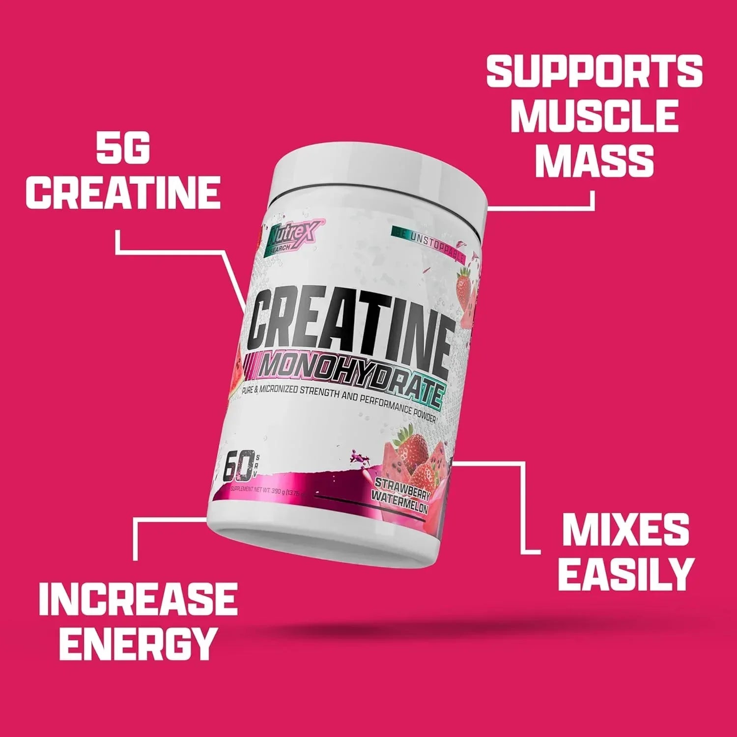 Nutrex Research, Creatine Monohydrate, Unflavored, 2.2 lbs (1,000 g)