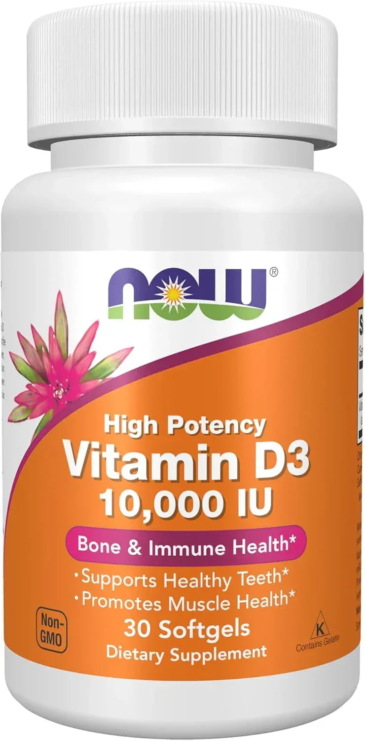 NOW Foods, Vitamin D-3, High Potency, 125 mcg (5,000 IU), 120 Softgels