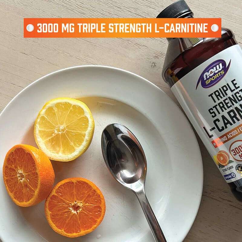 NOW Foods, Sports, L-Carnitine, Triple Strength, Citrus, 16 fl oz (473 ml)