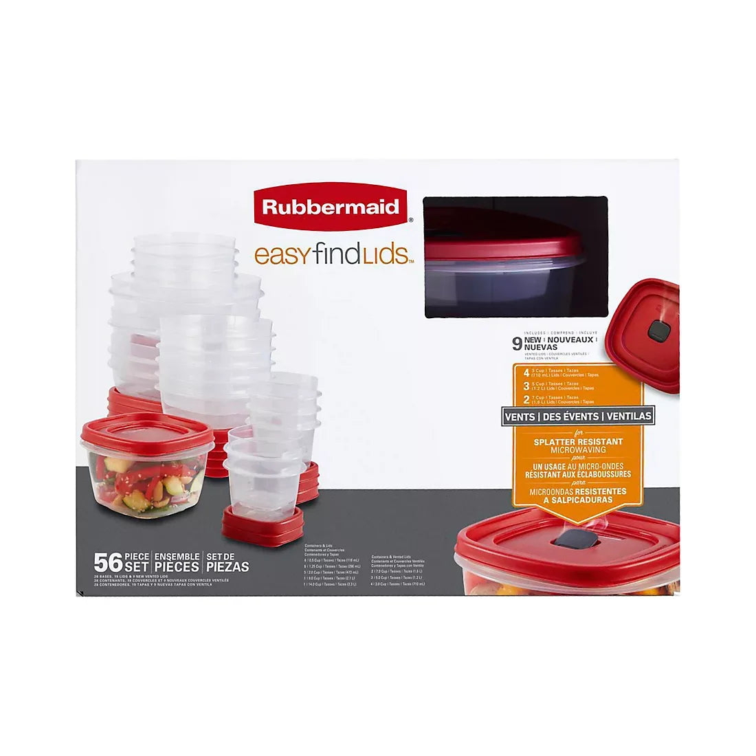 Rubbermaid 56-Pc. Easy Find Lids Food Container Set - USA MEGA SHOP