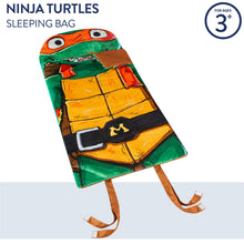 Kids turtle faux-fur slumber bag with hood face, long body panel and dangling strap feet
