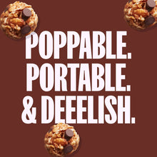 MadeGood granola bite snacks with chocolate chips and “Poppable” text on package.