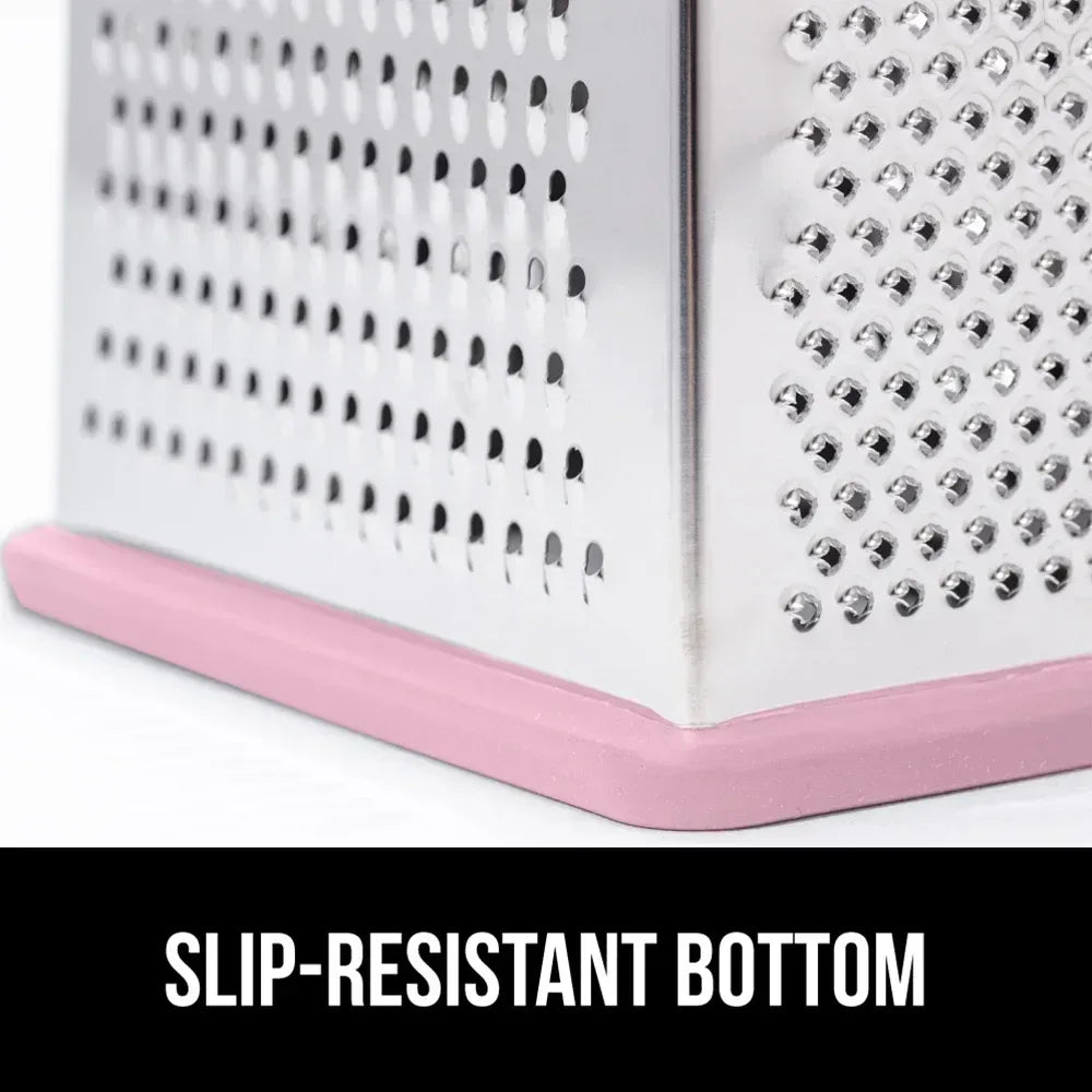 GORILLA GRIP Cheese Grater, BPA Free Stainless Steel Box Graters, Cheeses and Veggie Shredder - USA MEGA SHOP