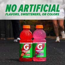 Lower-sugar fruit punch electrolyte sports drink bottles with no artificial label