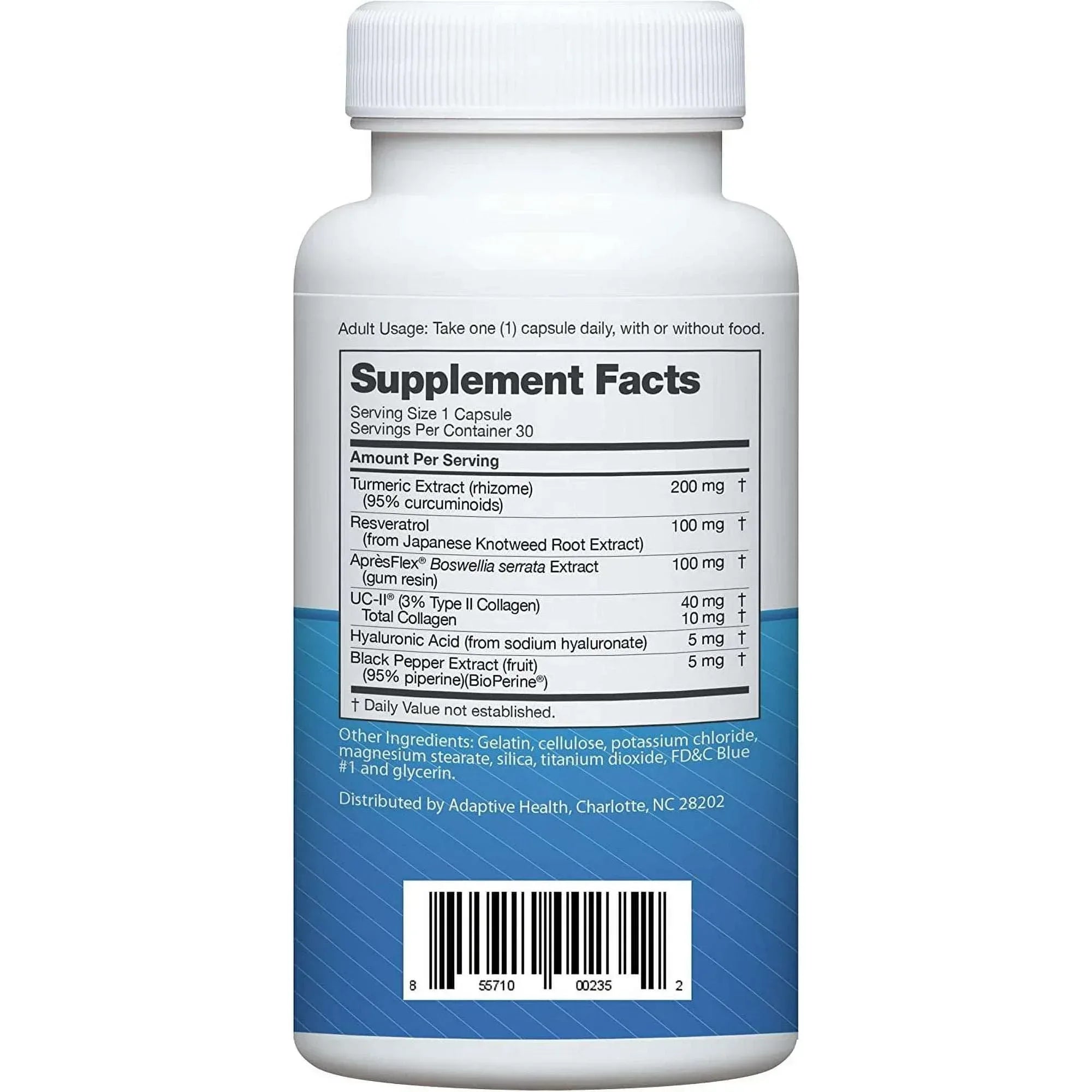 Instaflex Advanced Joint Support Supplement with Turmeric, Resveratrol, Boswellia Serrata, BioPerine & UC-II Collagen, 30 Capsules