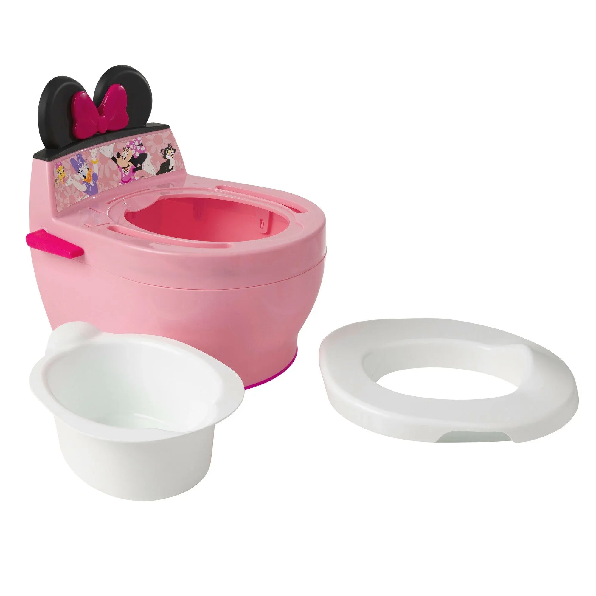 FVLOENG Potty Training Seat for Kids Boys Girls,3 in 1 Toddler Toilet,Potty Training Toilet with Urinals, Toddler Step Stool Ladder and Splash Guard Anti-Slip with Soft Cushion (Pink) - USA MEGA SHOP