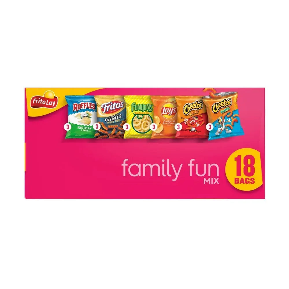 Family Fun Mix Variety Pack Snack Chips, 18 Count Multipack