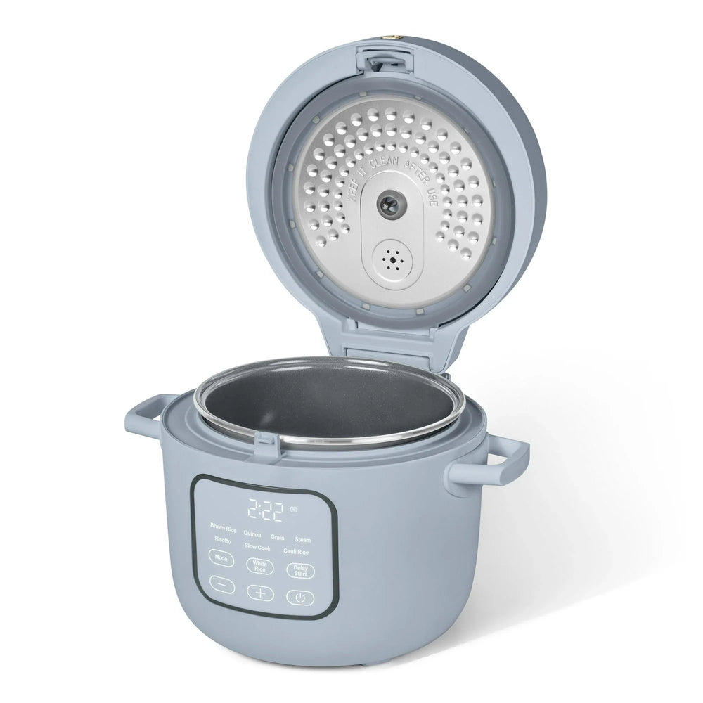 Beautiful 14-Cup Cooked, 6-Cups Uncooked Electric Rice and Grain Cooker, EverGoodâ„¢ Ceramic Nonstick Coating, Cornflower Blue by Drew Barrymore - USA MEGA SHOP