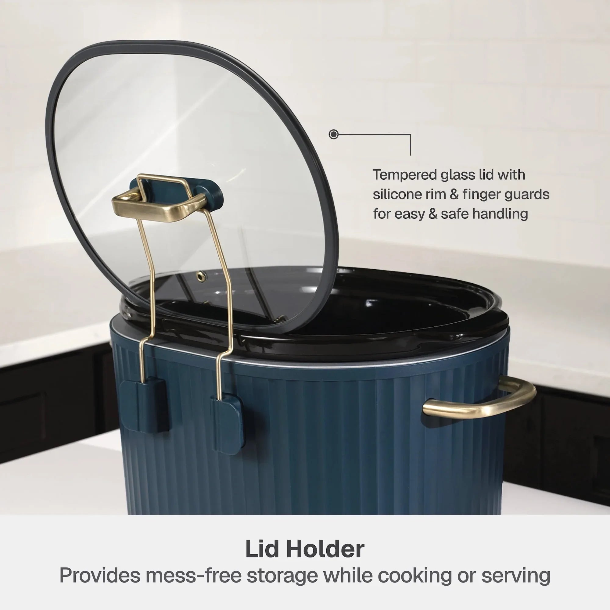 Thyme & Table 6QT Programmable Slow Cooker, Atlantic Blue - USA MEGA SHOP
