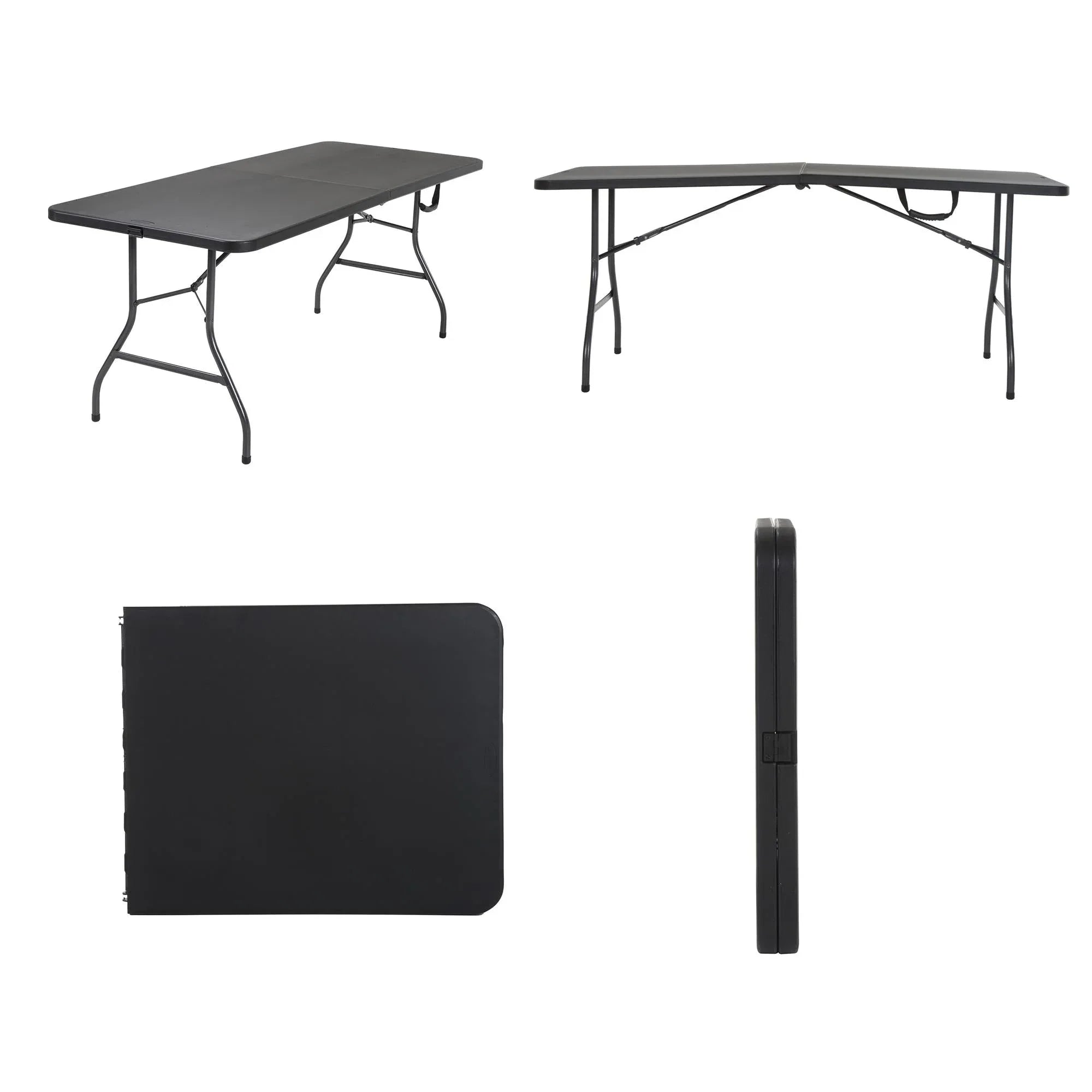 Cosco 6 Foot Premium Folding Table, Black - USA MEGA SHOP