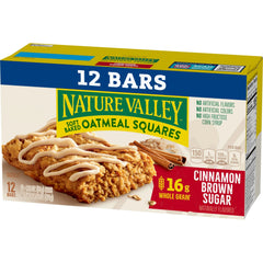 Nature Valley Soft Baked Oatmeal Squares, Cinnamon Brown Sugar, 12 Bars, 14.88 oz