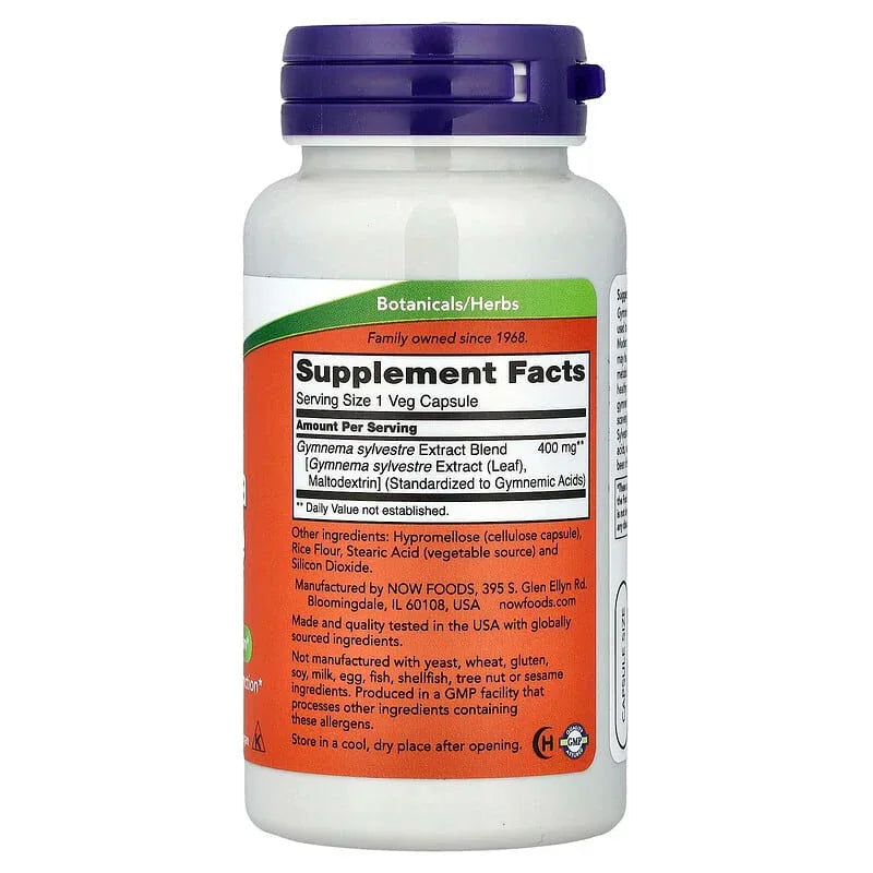 NOW Foods, Gymnema Sylvestre Extract, 90 Veg Capsules (400 mg per Capsule)