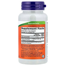 Dong Quai supplement bottle back label with Supplement Facts and ingredient details