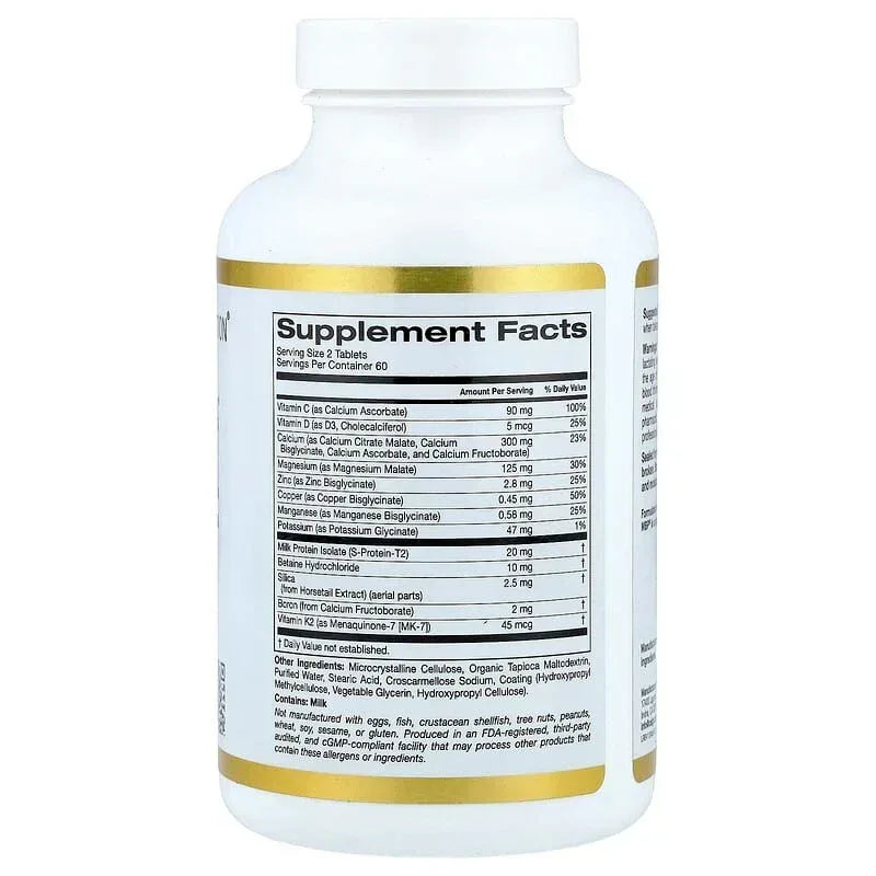 California Gold Nutrition, Bone Boost® with Calcium, Magnesium, Vitamin C and Potassium, 120 Tablets