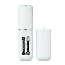 White voice remote back with battery compartment and removable cover