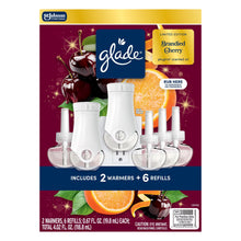 Glade PlugIns Brandied Cherry scented oil air freshener set with two warmers and six refills