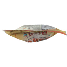 Organic farro grain bag shown from the top opening