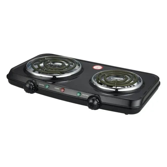 Mainstays Portable Double Burner and Hot Plate, 120V~ 1800W