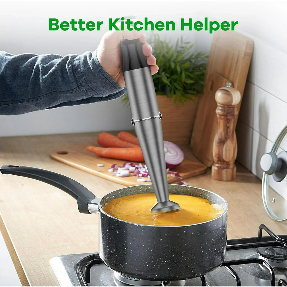 Boyun Daj Immersion Blender,1100W 5-in-1 Hand Blender,Trigger Speed Control with 600ml Beaker,Chopper,Whisk & Milk Frotherâ€“Ideal for Soup,Baby Food,Sauce & Puree - USA MEGA SHOP