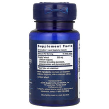 Life Extension ceramides supplement bottle back with Supplement Facts panel