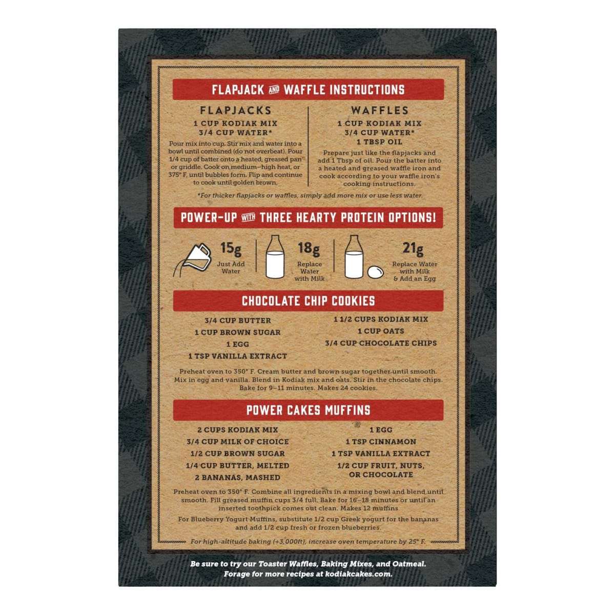 Kodiak Protein-Packed Power Cakes Buttermilk Pancake and Waffle Mix, 20 oz Box