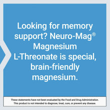Neuro-Mag message panel about memory support and brain-friendly magnesium