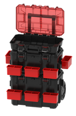 Hyper Tough Hyper Stack Heavy Duty 3 Piece Modular Rolling Toolbox System, Black