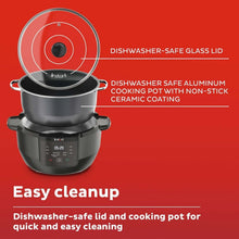 Non-stick ceramic coated stainless cooking pot with dishwasher-safe glass lid