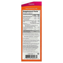 Instant Energy B12 supplement facts panel on orange back of packets