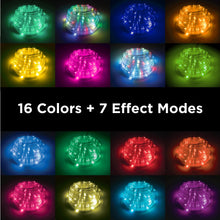 RGB LED rope lights display multiple colors and effect mode options