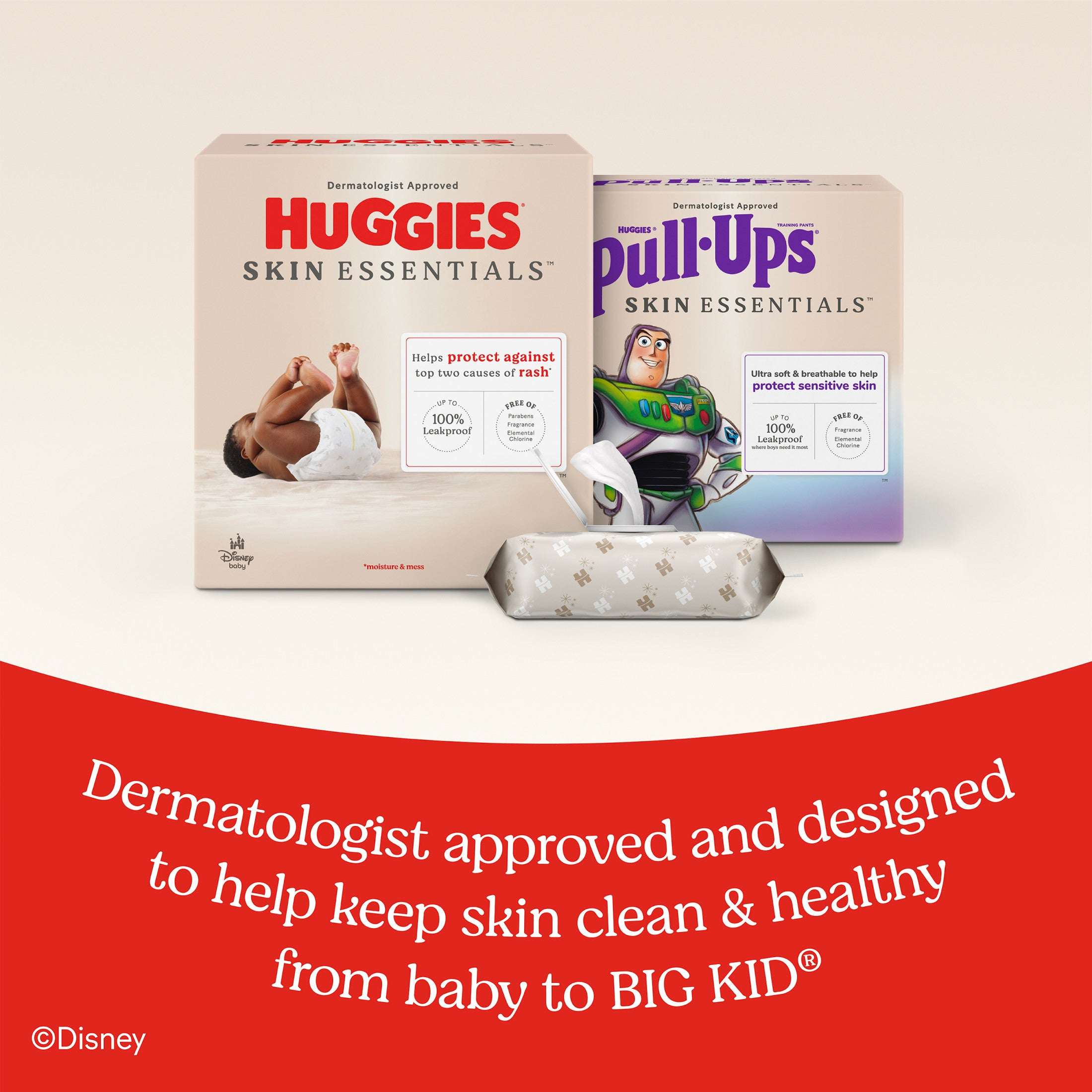 Huggies Skin Essentials Baby Wipes, 1 Pack, 56 Count (Select for More)