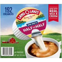 Land O'Lakes Mini Moo's half-and-half creamer with spoon pour into cup, 192 ct.