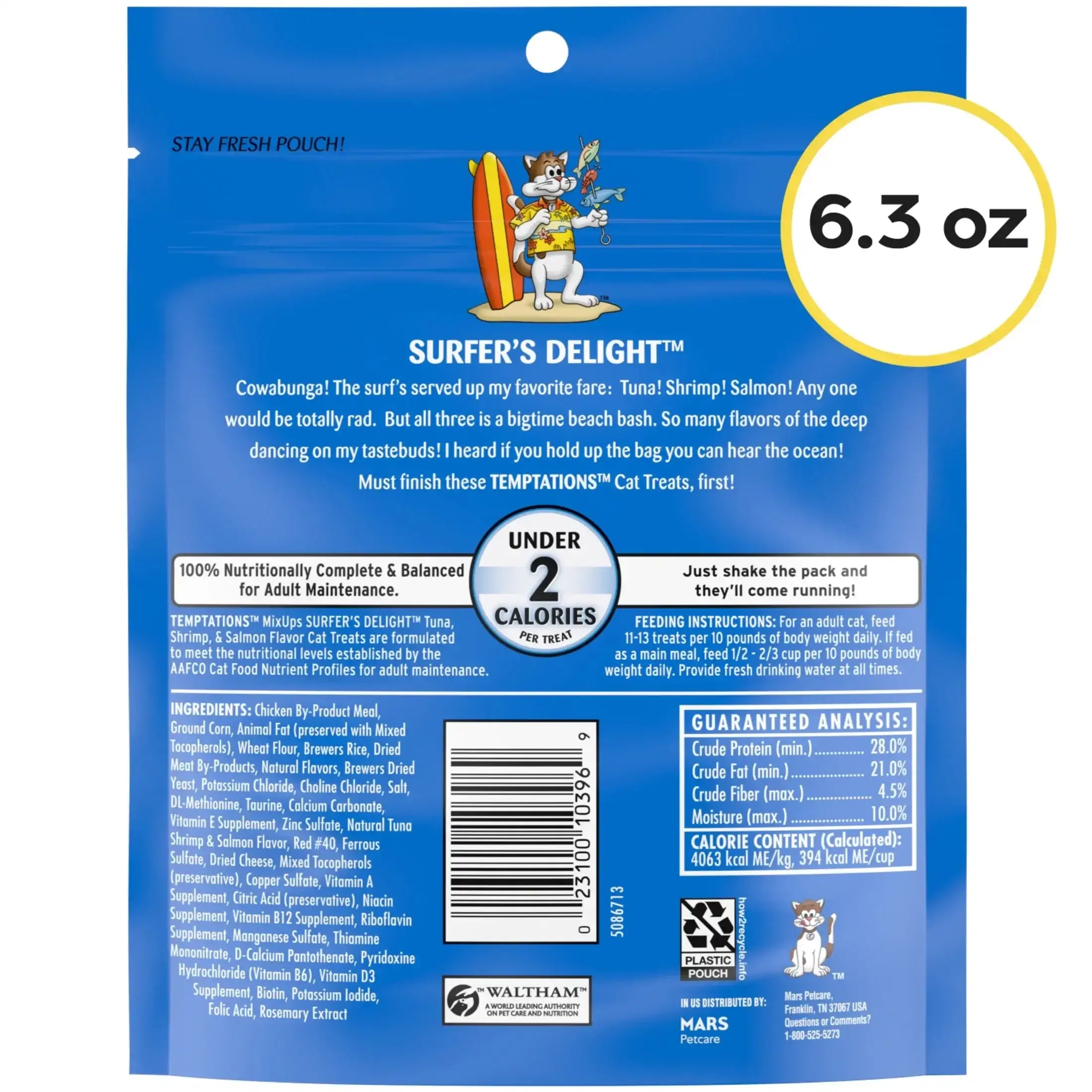 Temptations Mixups Surfer'S Delight Flavor Crunchy And Soft Cat Treats - USA MEGA SHOP