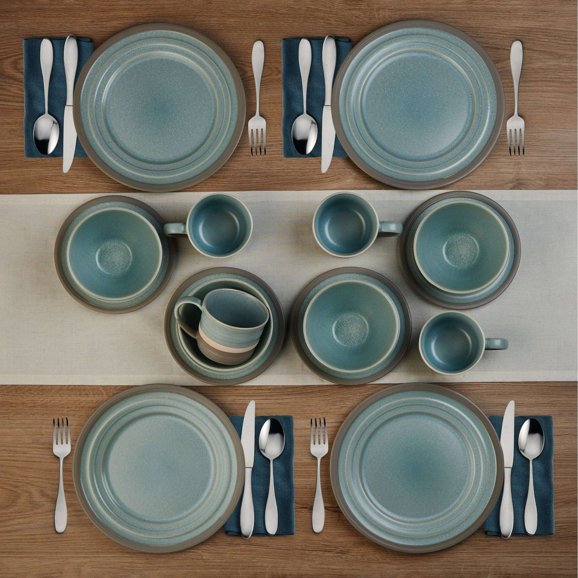 Pfaltzgraff® Adina Blue Stoneware 16-Piece Dinnerware Set