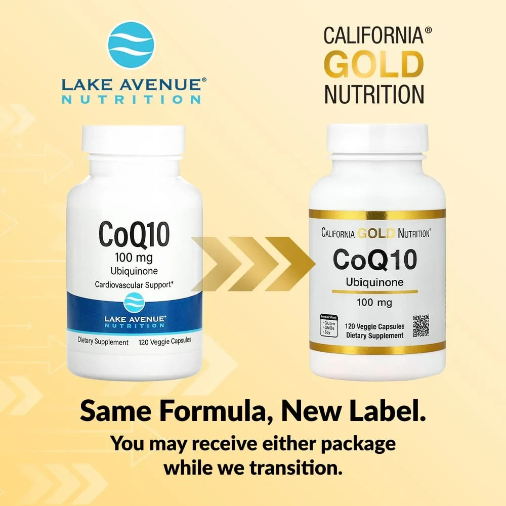 California Gold Nutrition, CoQ10, USP Grade Ubiquinone, 100 mg, 120 Veggie Capsules