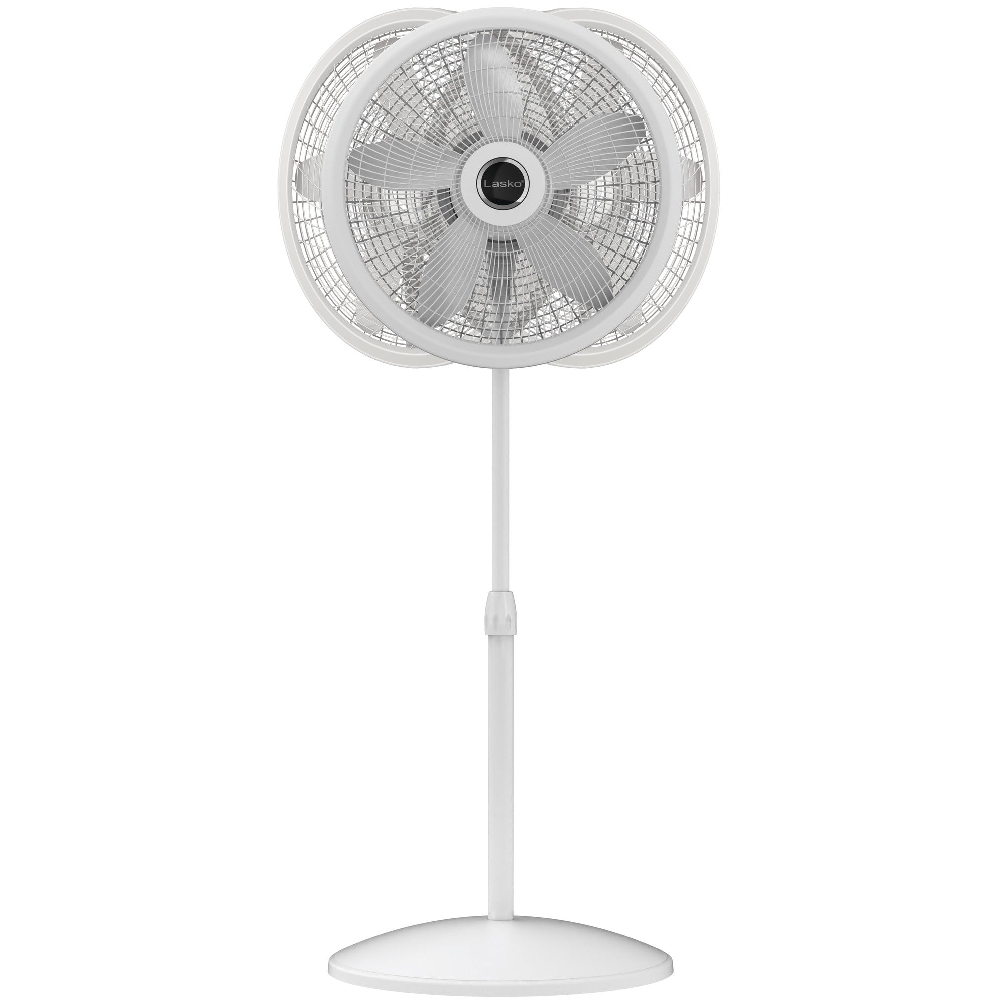 Lasko Cyclone 18" 3-Speed Adjustable Oscillating Pedestal Fan, White, S18931