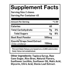 Humann SuperBeets Heart Chews, Pomegranate Berry Flavor, 90 Count