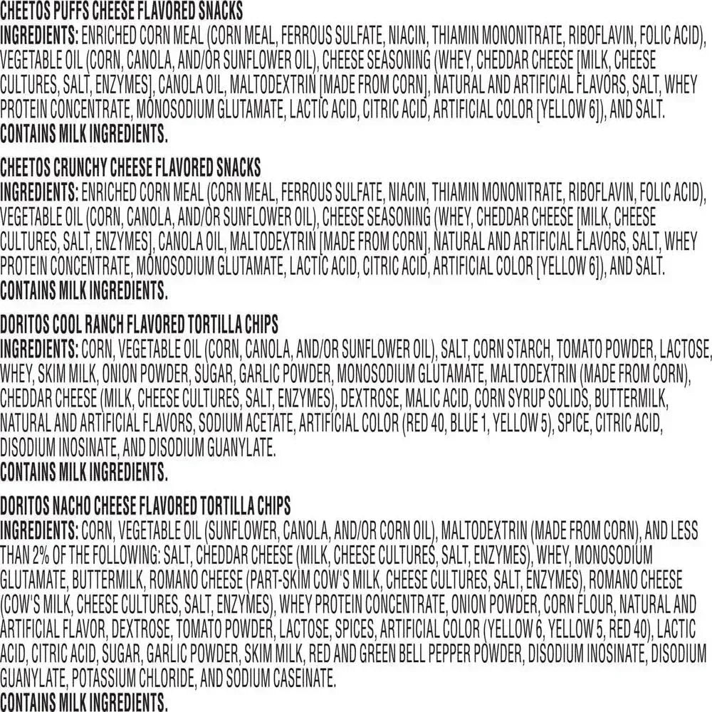 Doritos & Cheetos Mix Variety Pack Snack Chips, 18 Count Multipack