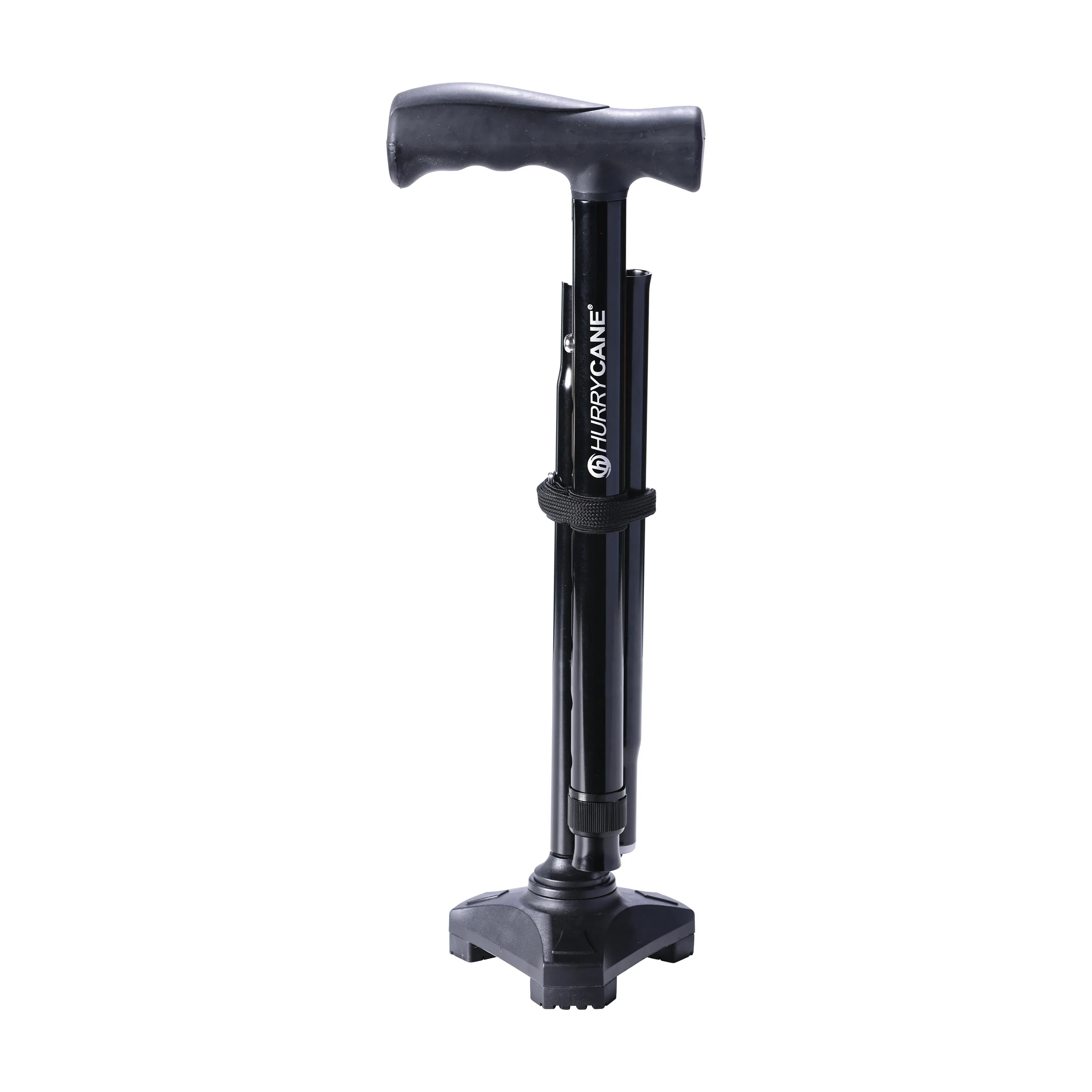 HurryCane Freedom Edition Folding Cane with T Handle, Black