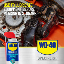 WD-40 Specialist white lithium grease spray can with red straw nozzle