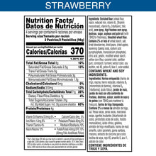 Pop-Tarts Frosted Strawberry toaster pastries nutrition facts panel
