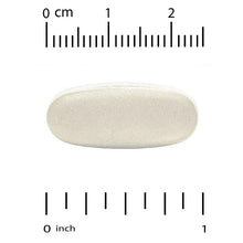 White oblong tablet with size scale markings