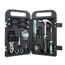 Hyper Tough tool kit case open with hand tools, screwdrivers, wrench, bits, and accessories