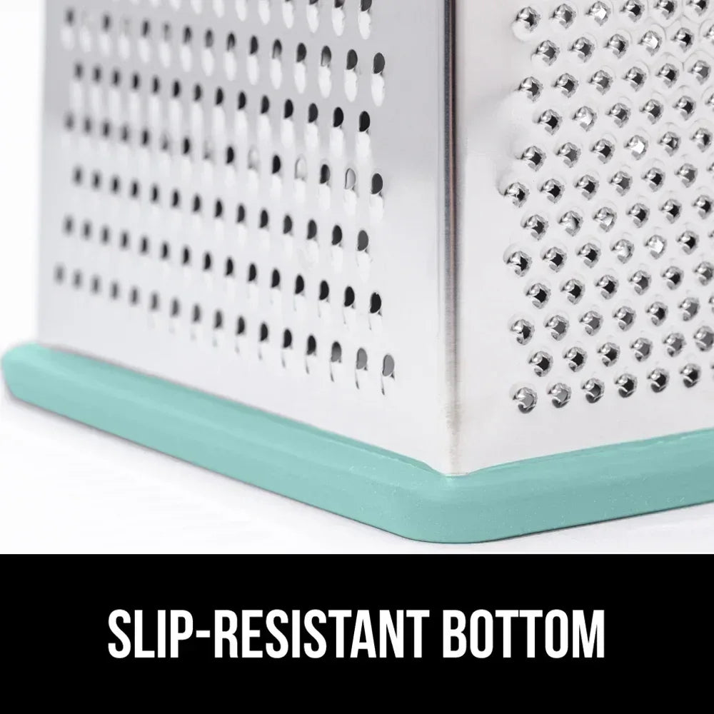 GORILLA GRIP Cheese Grater, BPA Free Stainless Steel Box Graters, Cheeses and Veggie Shredder - USA MEGA SHOP