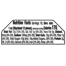 Praline pecans Nutrition Facts panel with serving and calorie details