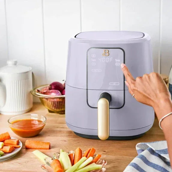 Beautiful 3 Qt Air Fryer with TurboCrisp Technology, EverGood Ceramic Nonstick Coating, Thyme Green by Drew Barrymore