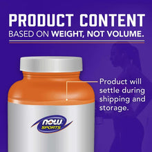 L-Ornithine powder supplement bottle with gray cap; NOW Sports logo