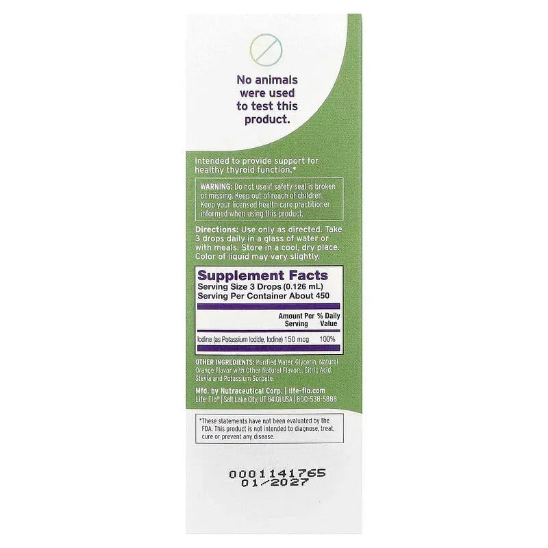 Life-flo, Liquid Iodine Plus, With Potassium Iodide & Iodine, 2 fl oz (59 ml)