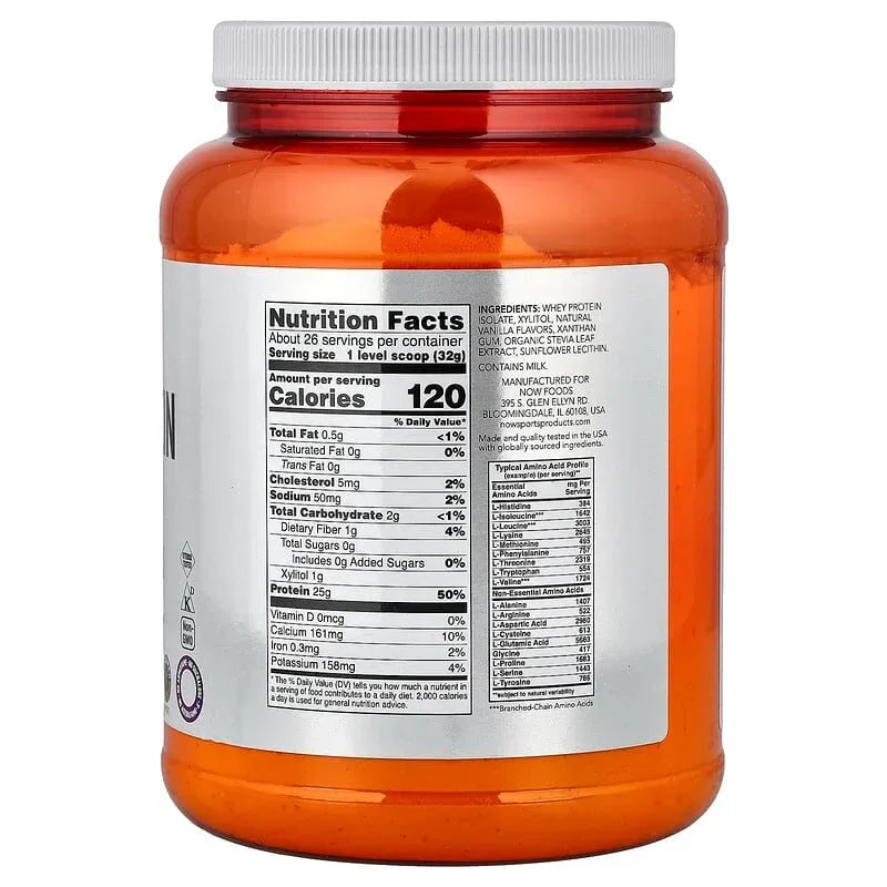 NOW Foods, Sports, Whey Protein Isolate, Creamy Chocolate, 1.8 lbs (816 g)