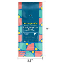 bettergoods Specialty Blend South American Ground Coffee, Medium Dark Roast, 12 oz